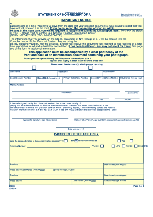 19 Us Passport Form Templates Free To Download In PDF