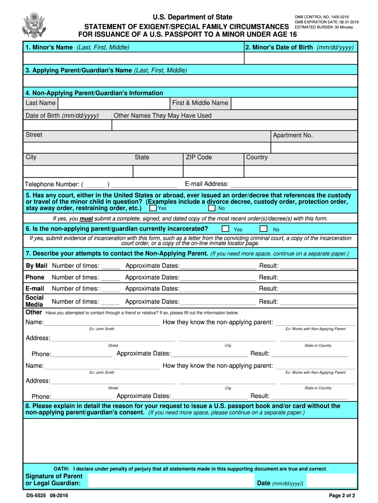 2016 2020 Form DS 5525 Fill Online Printable Fillable 2016 2020 Form DS 5525 Fill Online Printable Fillable