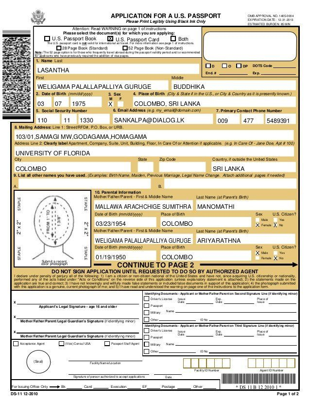 28 Passport Application Form Fillable In 2020 Passport