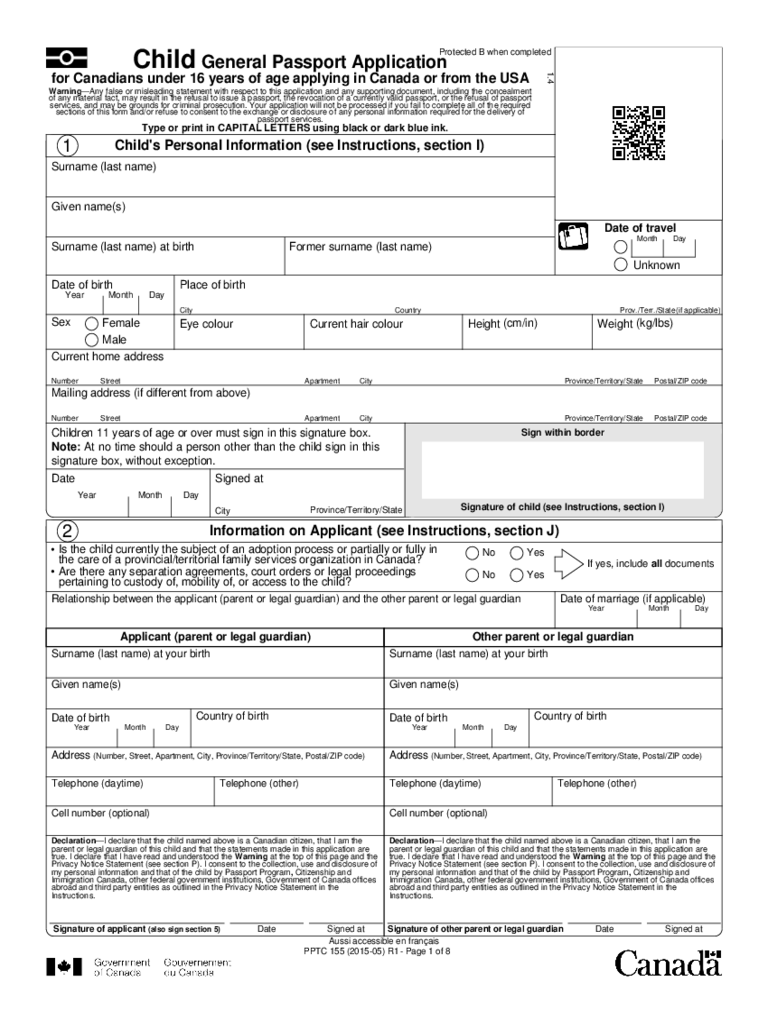 Child Passport Application Form 1 Free Templates In PDF Child Passport Application Form 1 Free Templates In PDF