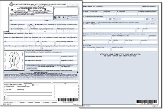 DS 82 Application For Passport Renewal By Mail Passport 