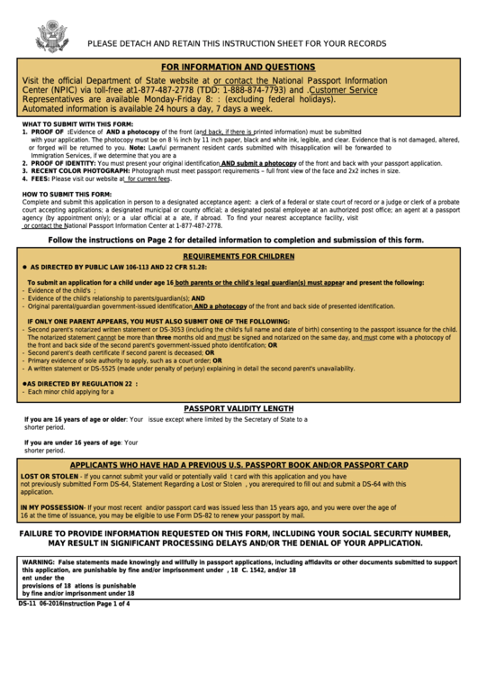 Form Ds 11 Application For A U S Passport Printable Pdf Form Ds 11 Application For A U s Passport Printable Pdf
