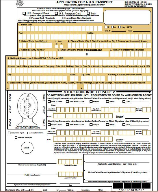 Form Ds 11 Download How To Apply For A Us Passport 