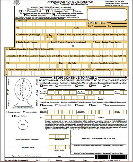 Form Ds 11 Download How To Apply For A Us Passport Form Ds 11 Download How To Apply For A Us Passport