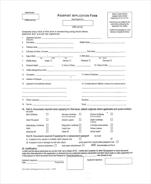 FREE 10 Sample Application Forms In MS Word PDF