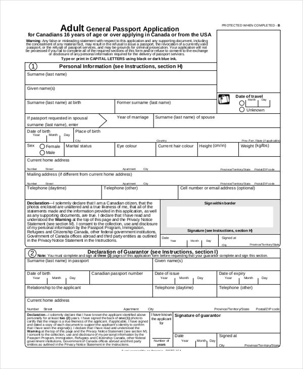 FREE 10 Sample General Application Forms In PDF Word 