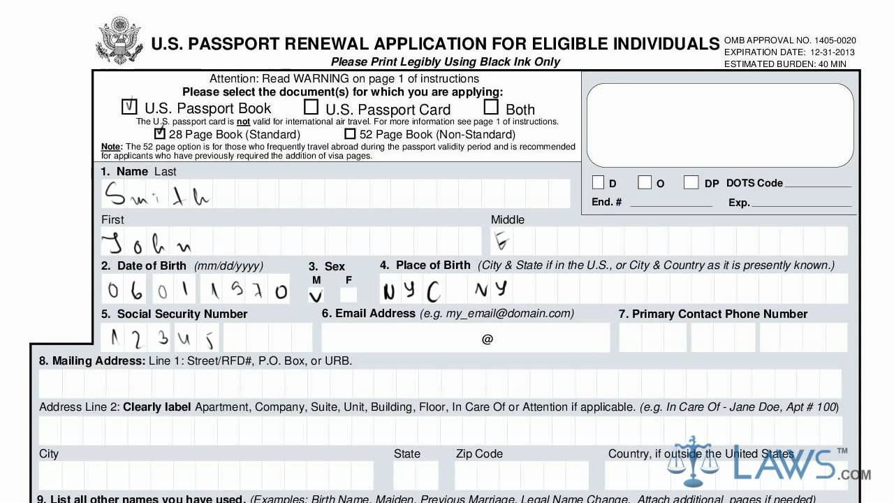 Learn How To Fill The Form DS 82 U S Passport Renewal 