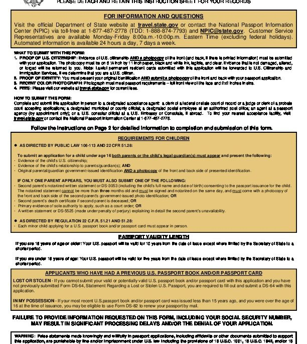 Minor Passport Application DS 11 U S Embassy In Burma Minor Passport Application DS 11 U S Embassy In Burma