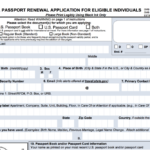 Printable US Passport Renewal Form Passport