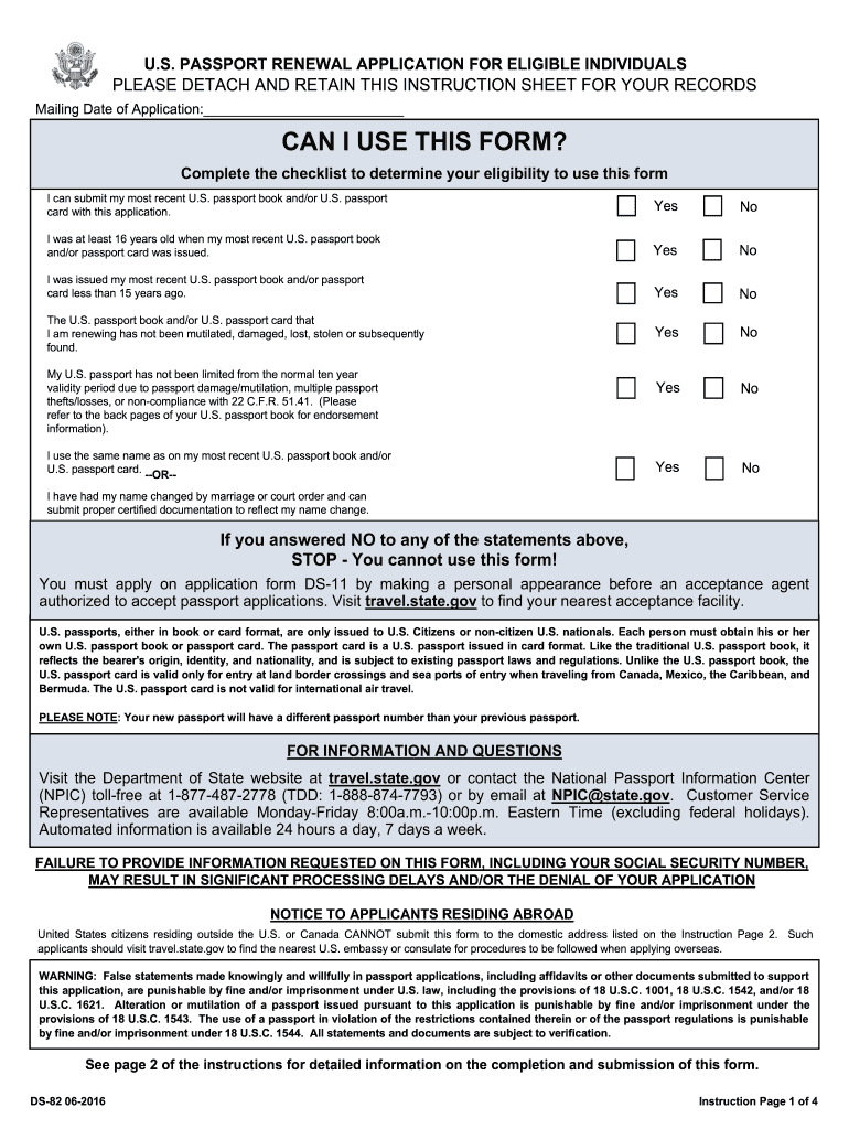 2016 Form DS 82 Fill Online Printable Fillable Blank 2016 Form DS 82 Fill Online Printable Fillable Blank