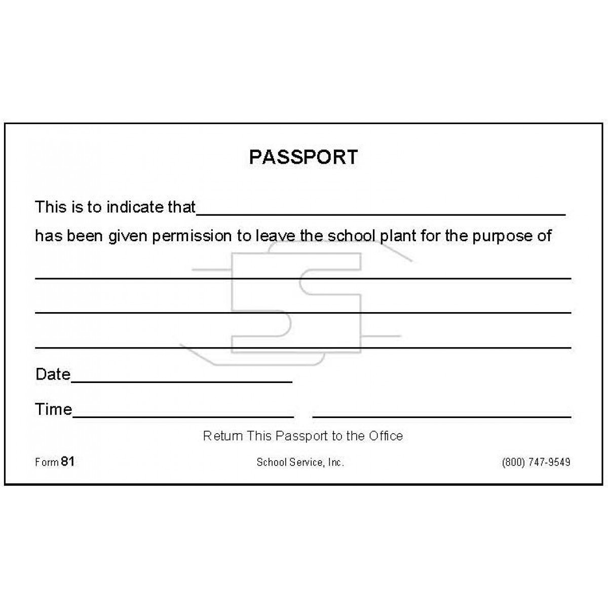 81 Passport Padded Forms