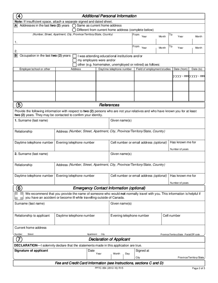 Application Form Adult Renewal Passport Printable Form 2021
