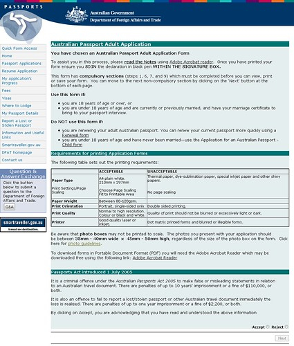 Australian Passport Adult Application Start Page Australian Passport Adult Application Start Page