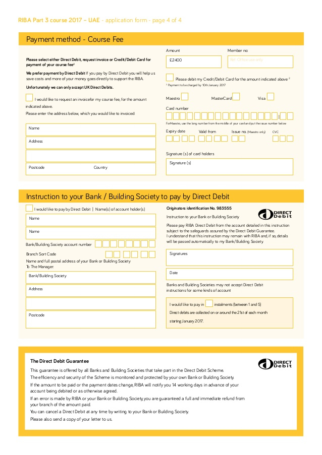 British Passport Application Payment Form