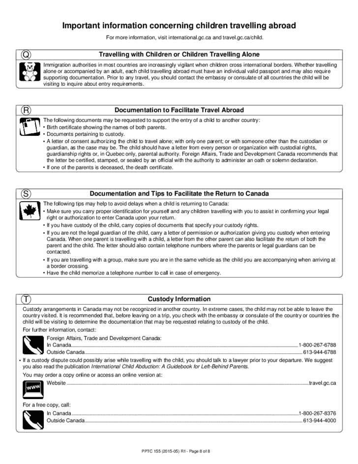 Child Passport Form Canada Free Download