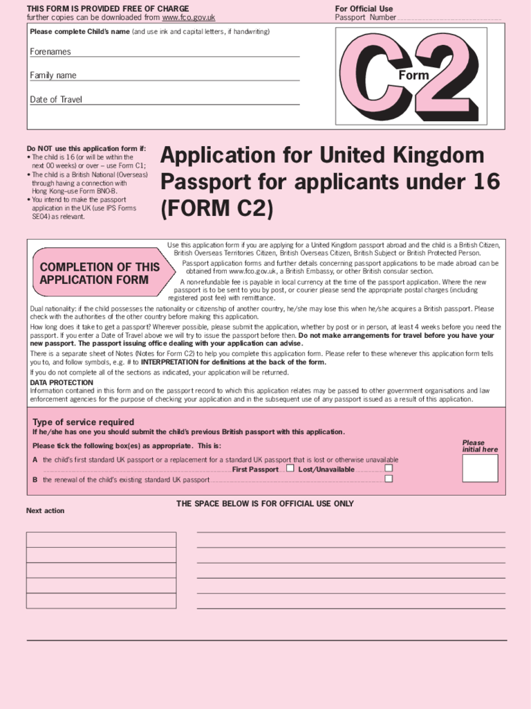 Child Passport Renewal Form 3 Free Templates In PDF 