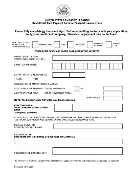 Debit Credit Card Payment Form For Passport Issuance Fees Debit credit Card Payment Form For Passport Issuance Fees