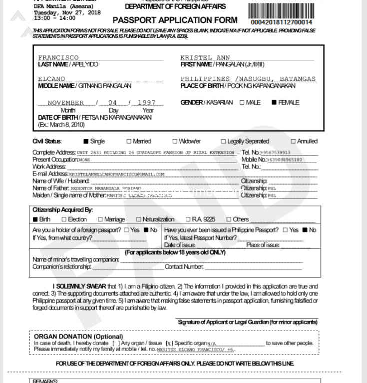 Dfa Passport Appointment System Correction Of 