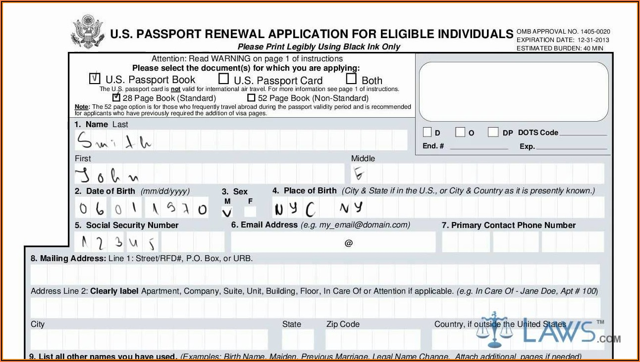 Ethiopian Passport Renewal Application Form In Usa Form 