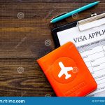 Fill Visa Application Form Empty Blank Near Passport