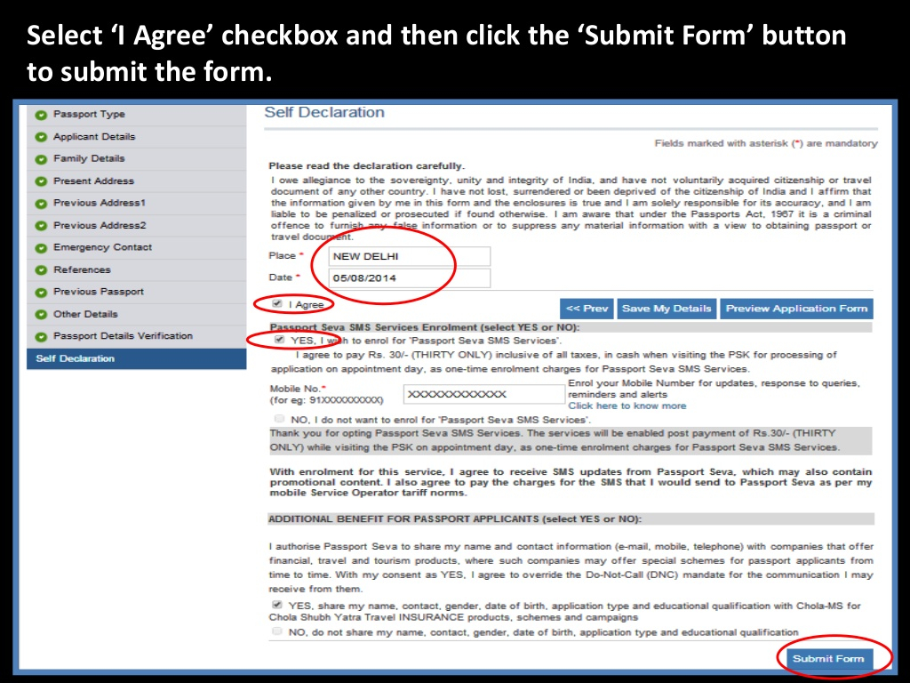 Filling Passport Application Form Online Filling Passport Application Form Online