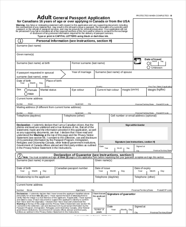 FREE 10 Sample General Application Forms In PDF Word