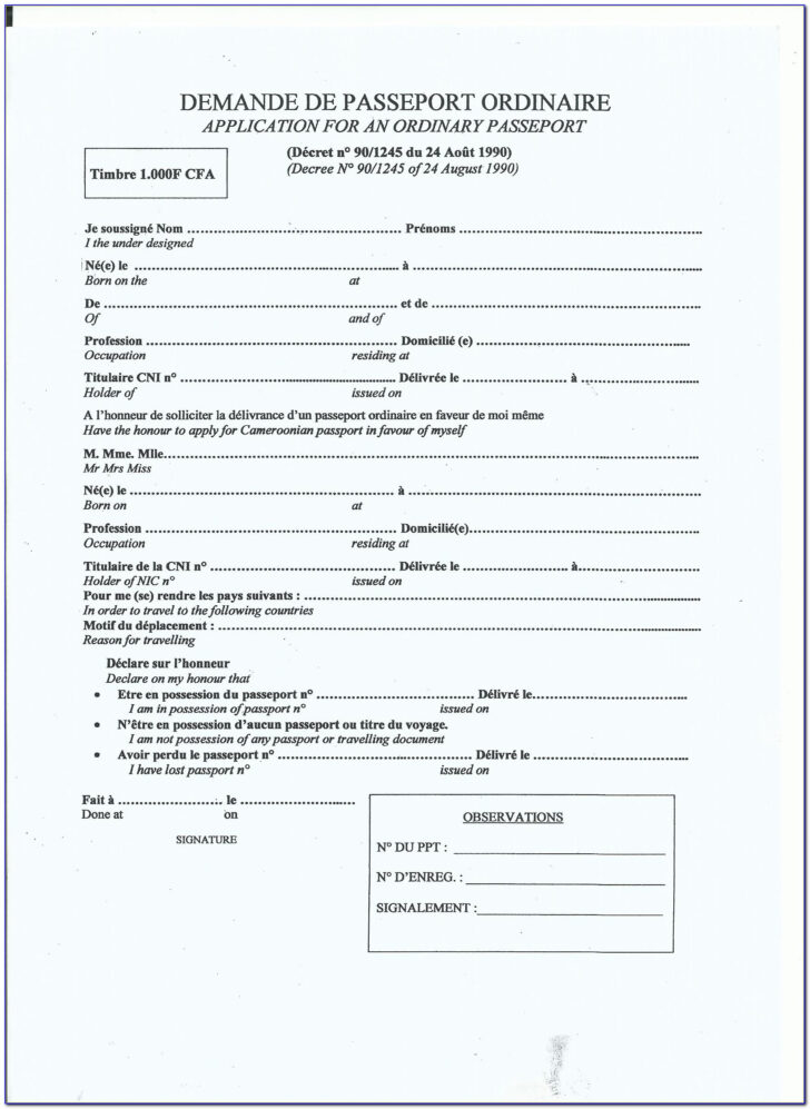 Ghana Passport Renewal Application Form New York Form 