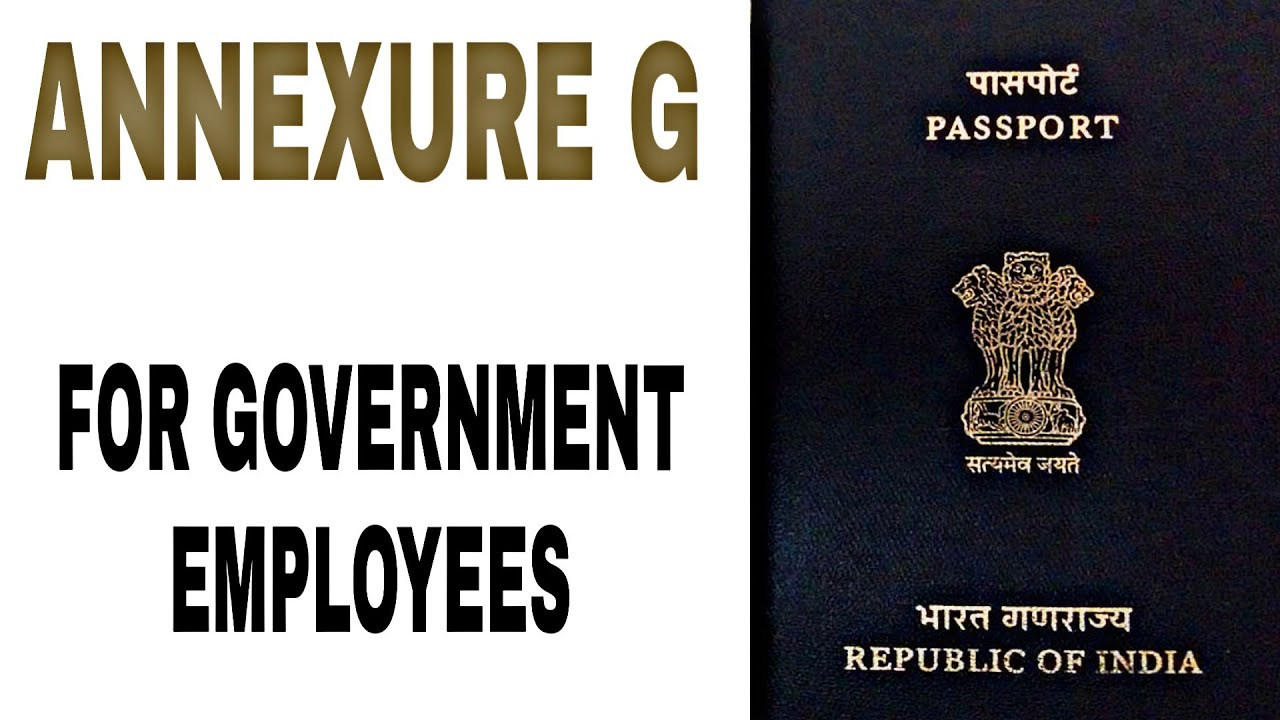 How To Fill Annexure G For Government Employees To Be 