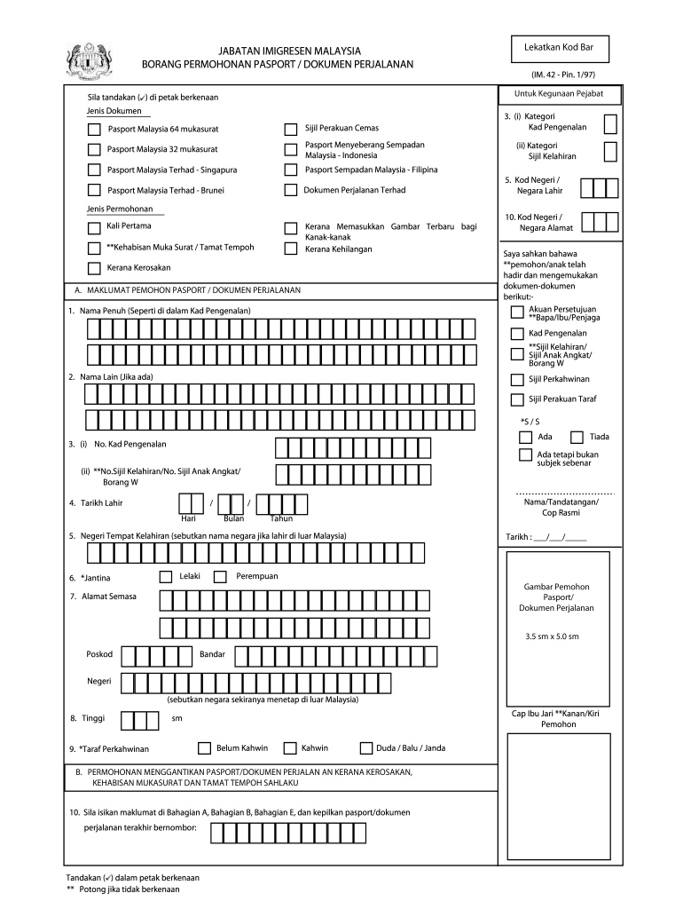 Im 42 Pin 1 97 Fill Online Printable Fillable Blank Im 42 Pin 1 97 Fill Online Printable Fillable Blank
