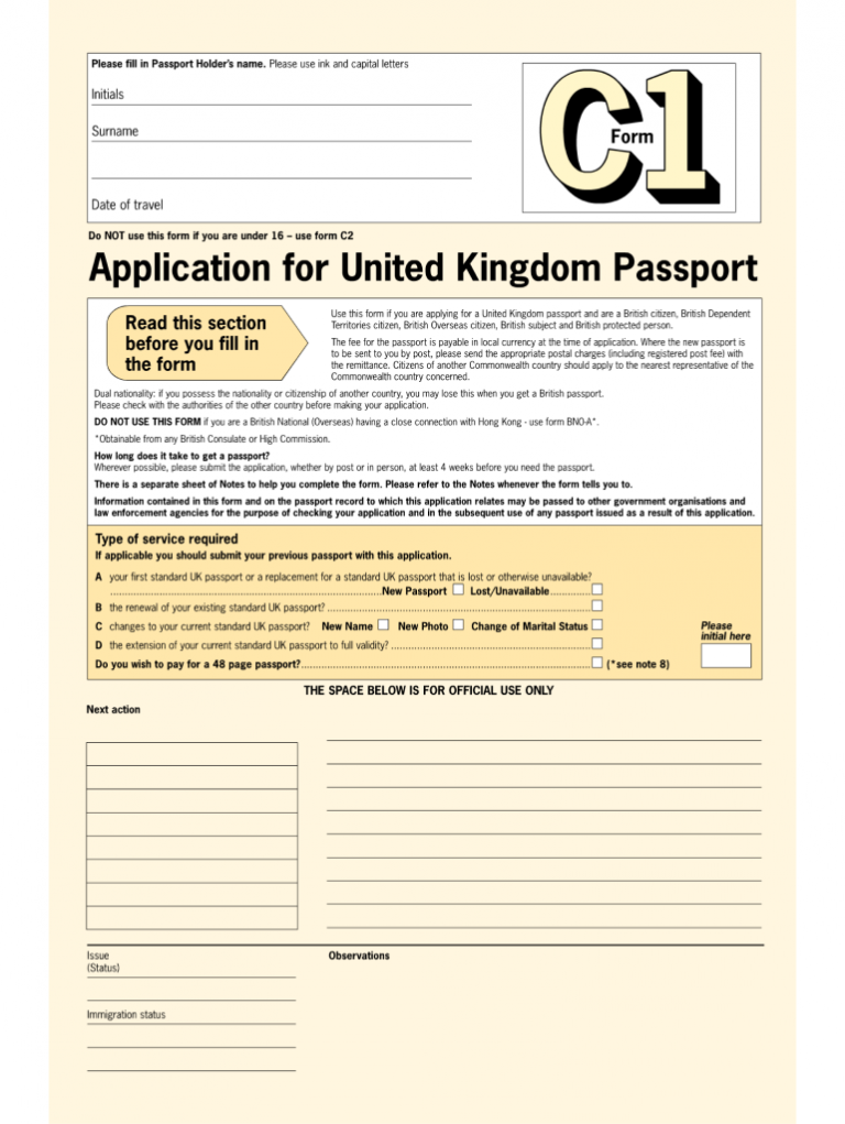 No No Download Needed Needed Passport Form Uk Fill