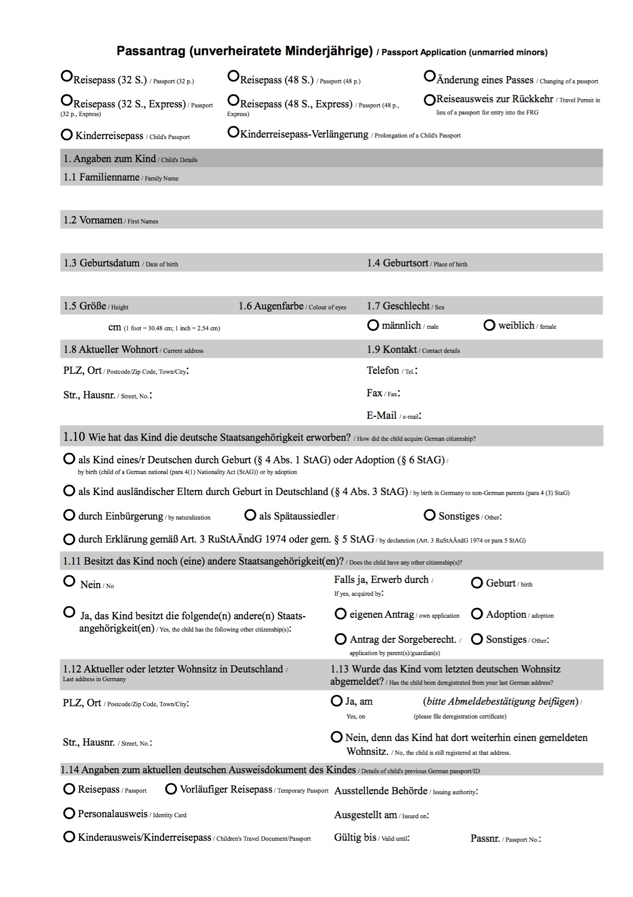 Passport Application under 18 PDF Copy Davidbrubeck