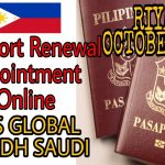 Passport Renewal Appointment Online VFS RIYADH OCTOBER