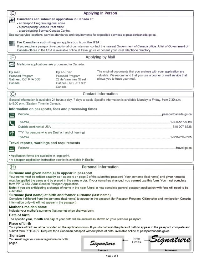 Passport Renewal Form Canada To Print Passport Renewal 