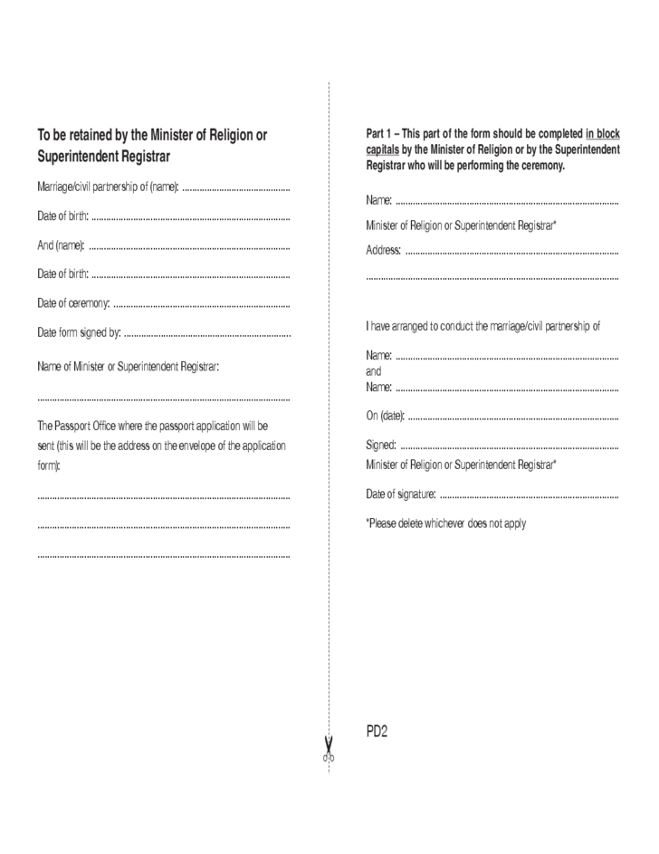 Passports Application Form For Newlyweds And Civil Passports Application Form For Newlyweds And Civil