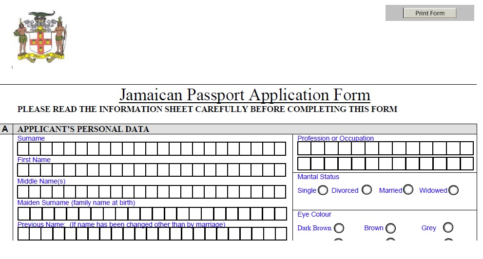 Pica gov jm Jamaican Child Passport Application Renewal 