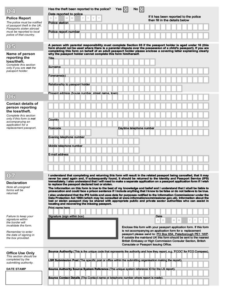 Printable Passport Renewal Application Form Uk Download 