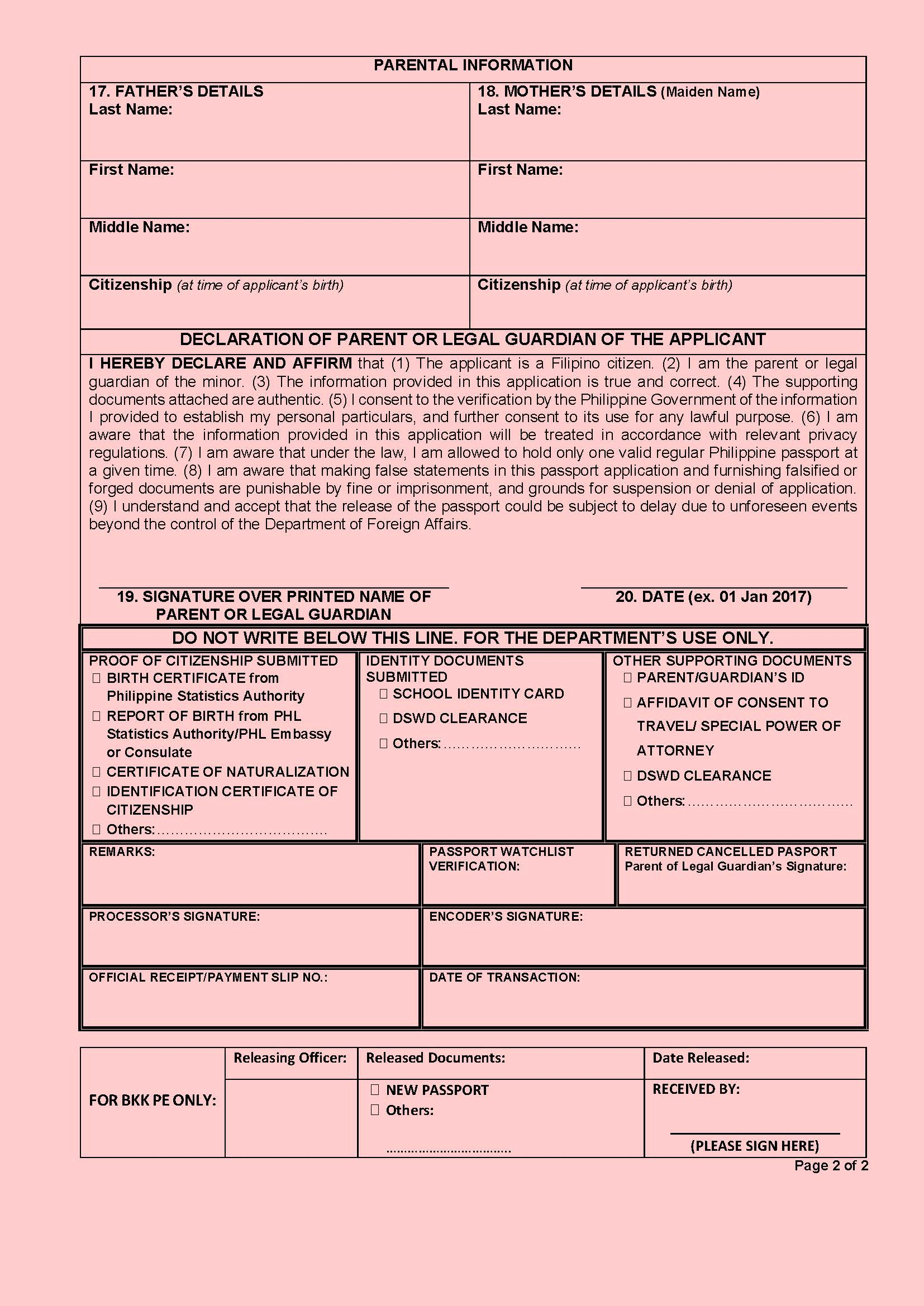 REVISED PASSPORT APPLICATION FORMS AVAILABLE HERE