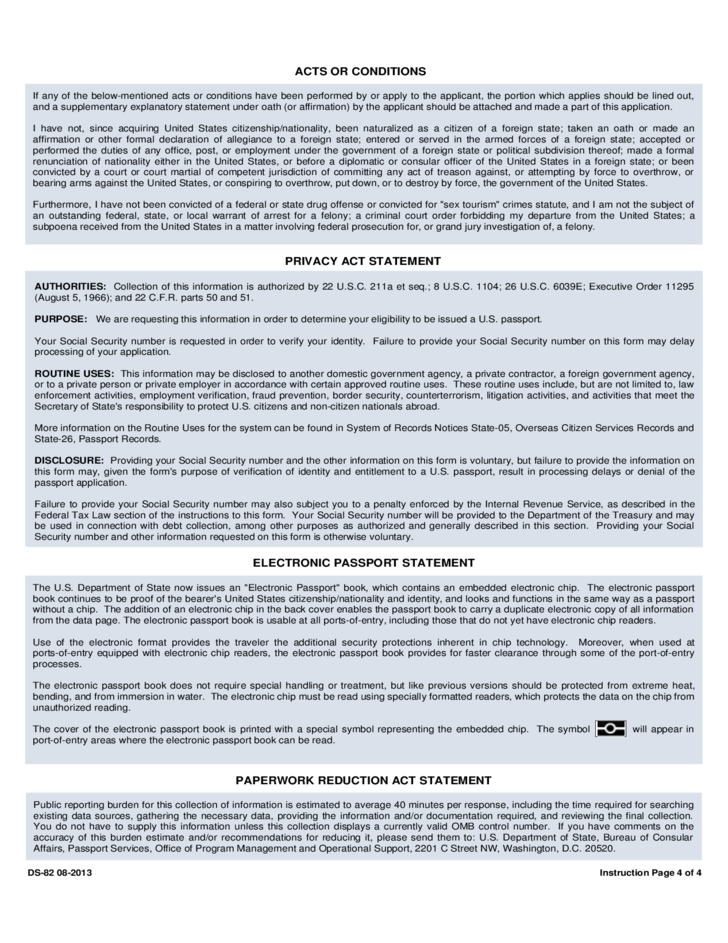 U S Passport Renewal Application For Eligible Individuals 