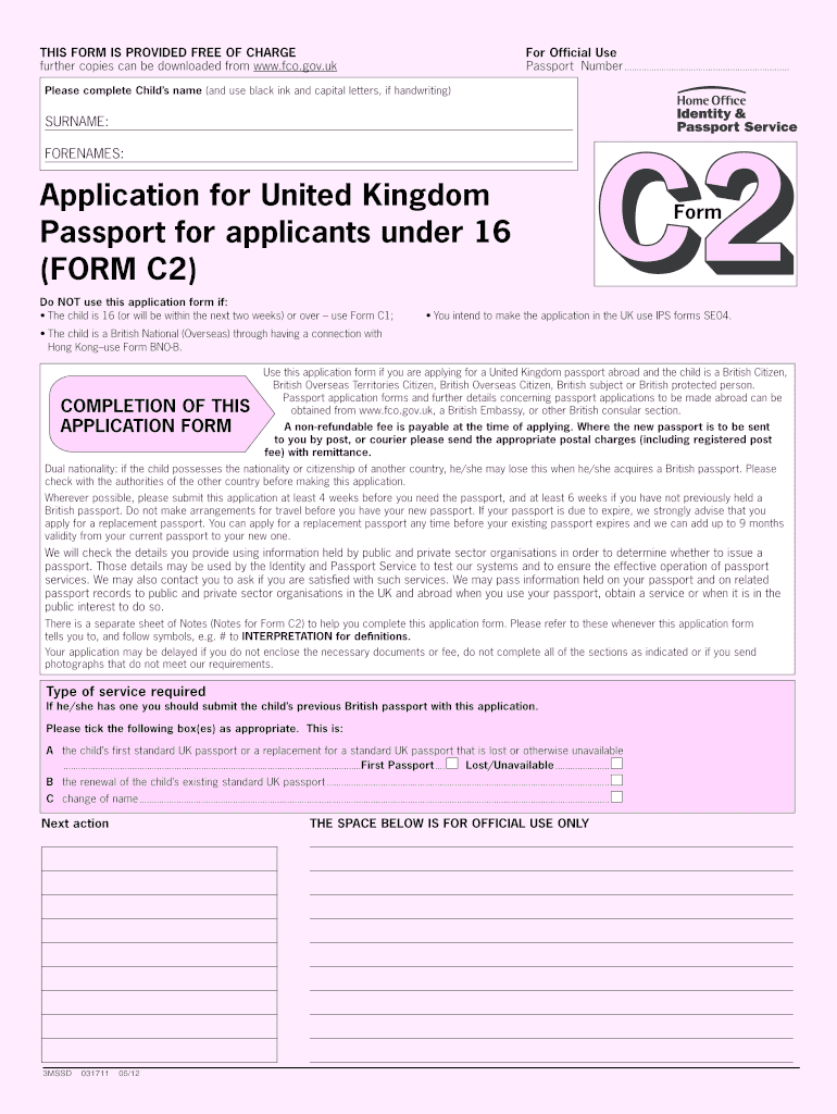 Uk Passport Application Form Pdf Fill Out And Sign 