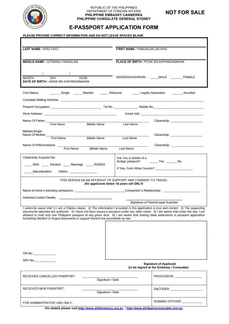 28 Passport Application Form Fillable In 2020 Passport