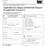 Antigua And Barbuda Passport Form Fill Online Printable