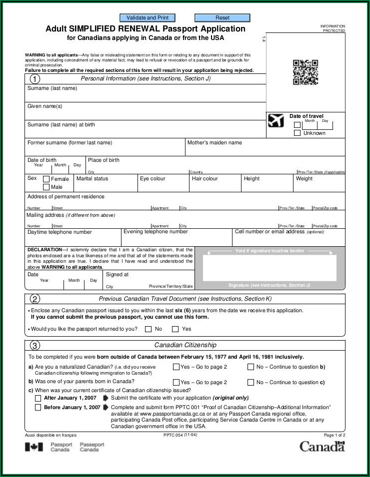 Application Form Renewal Passport Form Resume Template 