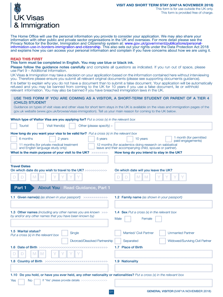 Apply For Uk Visa Fill Out And Sign Printable PDF 