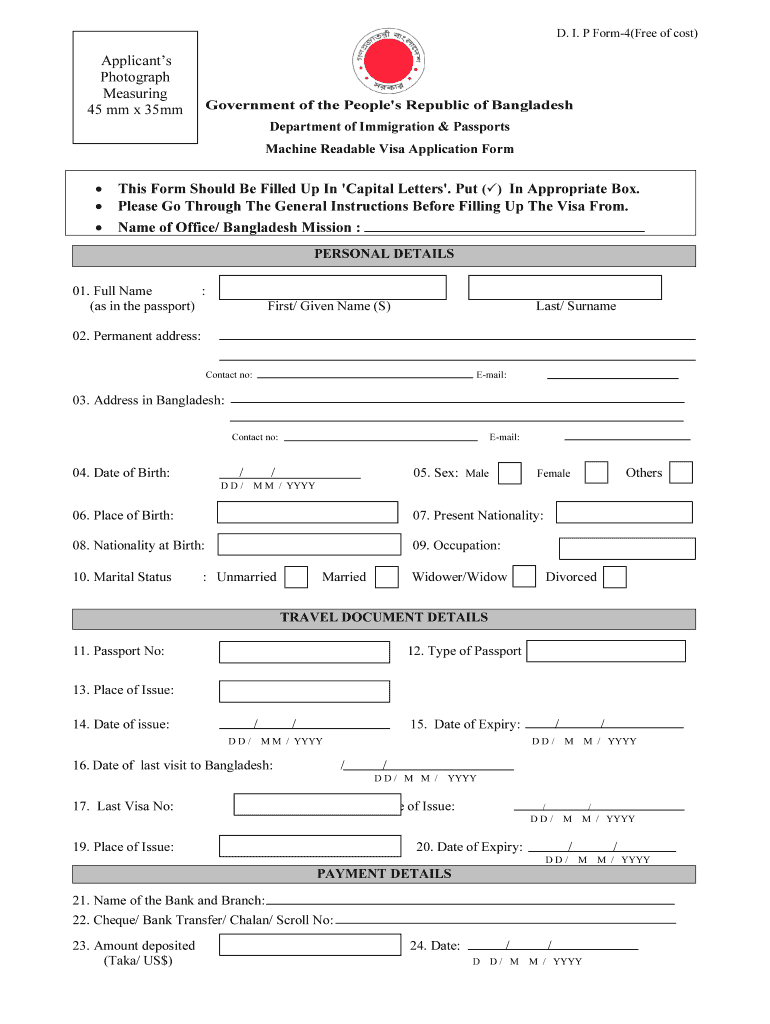 Bangladesh Passport Form Fill Up Sample Fill Out And 