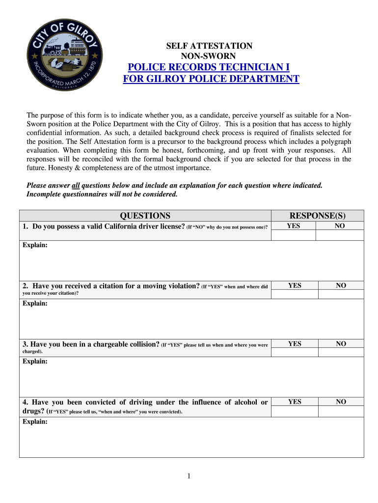 CA Self Attestation Fill And Sign Printable Template 