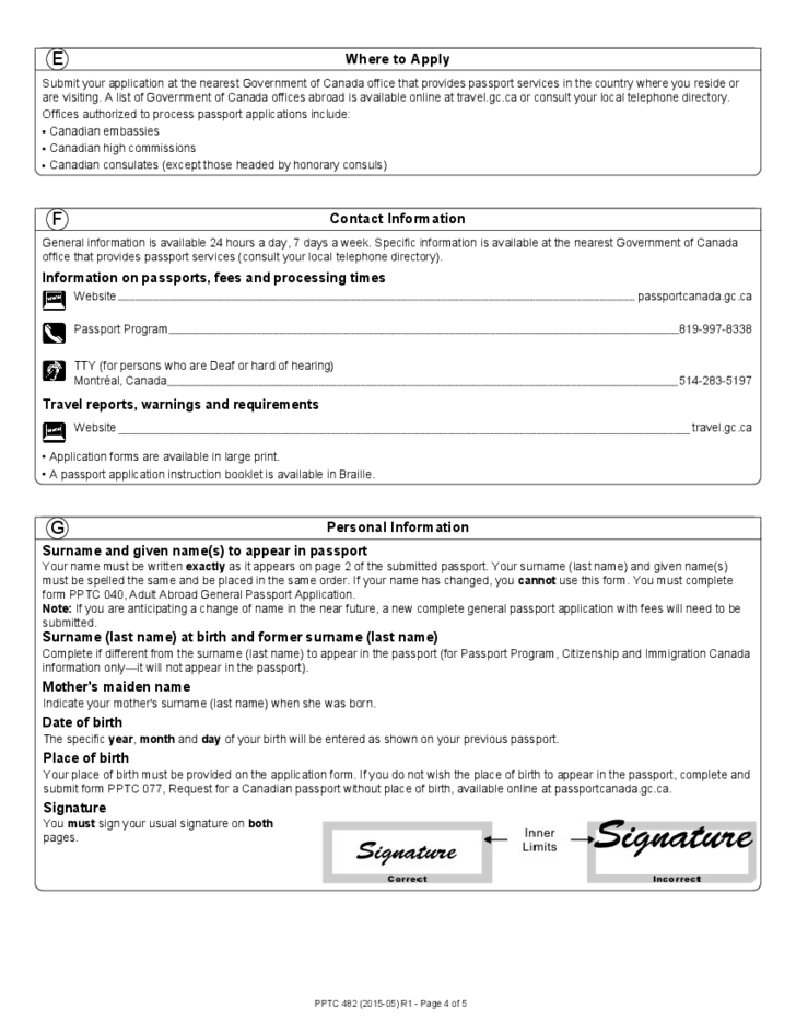 Canadian Passport Application Former Surname Canadian Passport Application Former Surname
