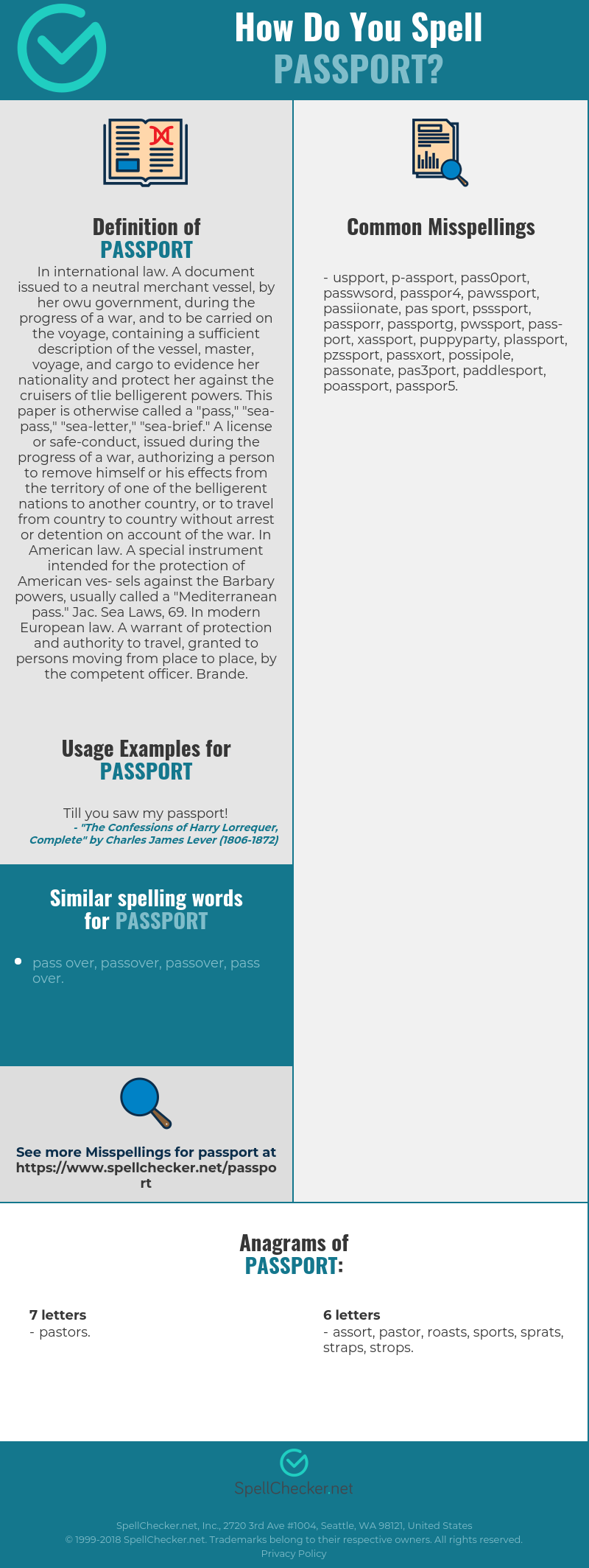 Correct Spelling For Passport Infographic Spellchecker Correct Spelling For Passport Infographic Spellchecker