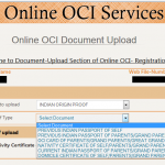 DOCUMENTS UPLOAD ON OCI APPLICATION FORM