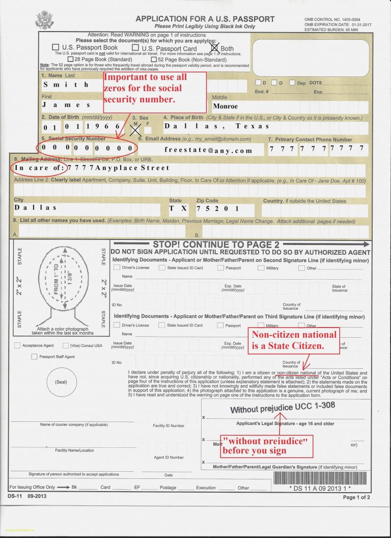 Ds 11 Form For Passport Travelingshana Free Printable