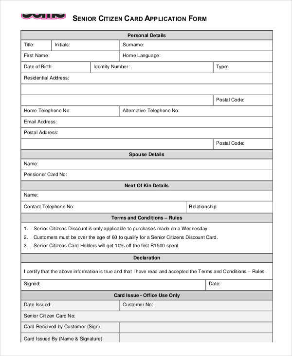 FREE 8 Citizen Application Forms Samples In PDF MS Word FREE 8 Citizen Application Forms Samples In PDF MS Word